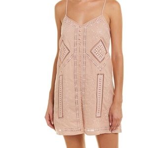 Sleeveless embroidered romper
